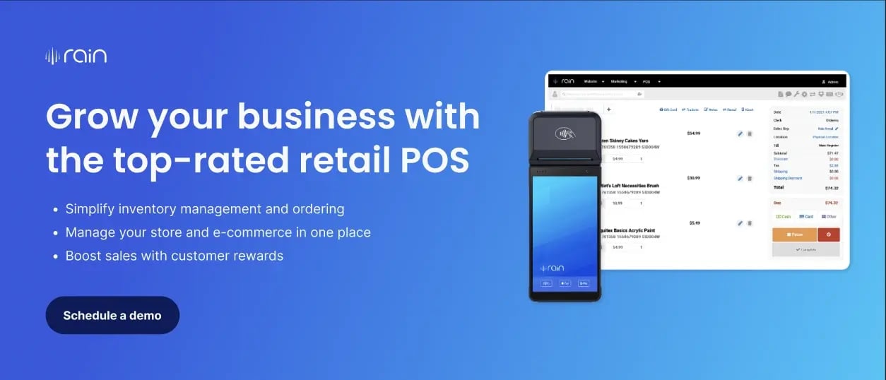 Rain Retail Demo Request Button